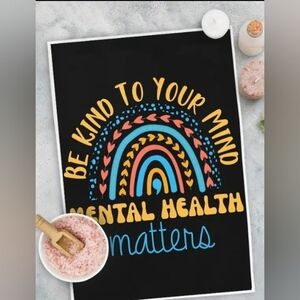 Set of 2 Be Kind to your Mind Mental Health Hand Towels
